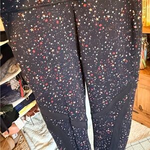 Sweaty Betty Star Patterned Black reversable Leggings